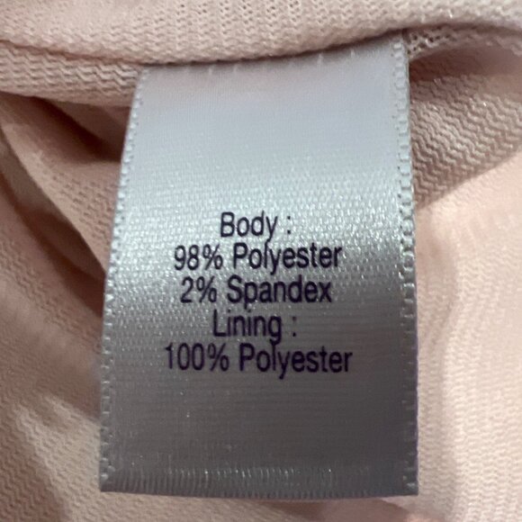 JENNIFER LOPEZ pale pink textured LS top with sash Women Petite M - Picture 4 of 4